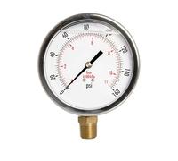 Manometro 'olio da 4 pollici, alloggiamento in acciaio inox, NPT da 1/2 pollice, montaggio inferiore, 0-160 PSI-