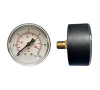 Manometro per Aria Compressa Doppia Scala 0-12 bar 0-170 psi Attacco Radiale e Assiale Posteriore (Attacco Assiale (Posteriore))