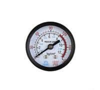 Manometro per compressore d'aria, attacco filettato da 13 mm, 0-180 psi, 0-12 bar, quadrante grande, filettatura maschio inferiore per attrezzature da officina