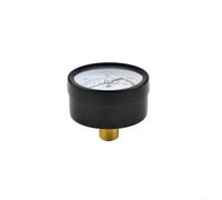 Manometro per compressore d'aria, filettatura 13 mm, 0-180 psi, 0-12 bar, con quadrante grande e facile da leggere, custodia in ferro nero e argento, connessione inferiore maschio 50 mm