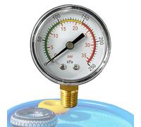 Manometro per Filtro Piscina,Interfaccia Standard Di Facile Lettura, Precisione 0-2,4 Bar,Manometro per Filtro a Sabbia Piscina | Per Parco Acquatico Giardino Hotel Centro Fitness Comunitario Resort