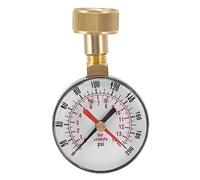 Manometro per la pressione dell'acqua, manometro universale per il controllo della pressione dell'acqua con filetto femmina da 3/4", scala da 0 a 200 Psi in lega di alluminio e fer