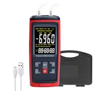 Manometro per registratore di dati, manometro digitale, tester di pressione del gas con campo di misurazione ± 200 inH2O, manometro differenziale 13 unità selezionabili, manometro HVAC con ampio