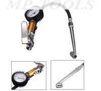 MANOMETRO PISTOLA COMPRESSORE GONFIAGGIO SCONFIAGGIO RUOTE AUTO ATTACCO 1/4"