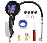 MANOMETRO PRESSIONE GOMME PISTOLA GONFIAGGIO PNEUMATICI ACCESSORI COMPRESSORE
