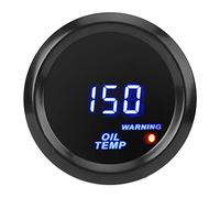 manometro pressione olio digitale adatto per Sensore di temperatura dell'olio 52mm, termometro olio in plastica 12V con sensore 40~150 ℃ Indicatore di temperatura con display