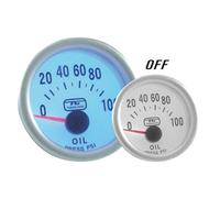 MANOMETRO PRESSIONE OLIO EL 52mm TUNING GURU illuminazione BLU