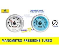 Manometro Pressione Turbo 52 mm auto kit tuning 2 bar boost strumento indicatore