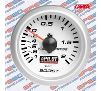MANOMETRO PRESSIONE TURBO BLUE LIGHT D.2 - 52 MM COD 10001 BAR BOOST LAMPA PILOT