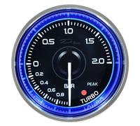 Manometro Pressione Turbo con picco TRASPARENTE -1 +2 bar tuning DEPO 60mm Nero