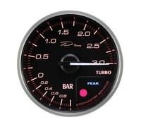 Manometro Pressione Turbo con picco TRASPARENTE -1+3 bar tuning DEPO 60mm Nero
