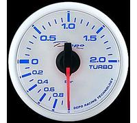 Manometro PRESSIONE TURBO TURBINA -1 +2 Analogico Linea DEPO BIANCO WBL5201W