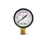Manometro Radiale Controllo Pressione Acqua Aria Attacco 1/4" D. 50 mm 10 Bar