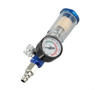 Manometro regolatore dell'aria e filtro separatore acqua olio con filettatura 1/4 per utensili pneumatici, filtra umidità e contaminanti solidi nelle linee di alimentazione dell'aria (B)