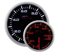 Manometro Strumento 52mm DEPO Pressione Olio 0-10 BAR Ambra/Bianco con sensore