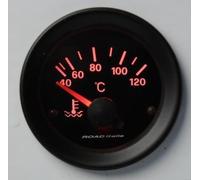 Manometro Strumento Road Retroilluminato Temperatura Acqua °C senza SONDA Rosso