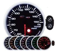 Manometro TEMPERATURA OLIO Analogico picco massimo Linea DEPO Racing 7 colori