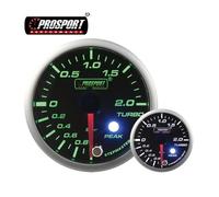 Manometro TURBO Pressione TURBINA -1 +2 Linea PROSPORT PERFORMANCE bianco verde