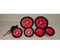 Manometro Volt 0-120KMH E Tachimetro 0-80RPM Replica Smiths 52mm Kit 100mm RB