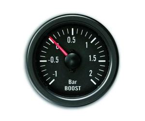Manometro YoungTimer, pressione turbo, boost, nero, diametro 52 mm