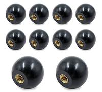 Manopola a leva sferica Pomello - 10 Pezzi Pomello Del Cambio Con Leva A Sfera in Bachelite Rotonda, dado A Vite in Rame incorporato, nera M6 * 25 Sostituzione della macchina utensile