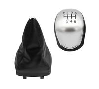 Manopola Cambio Auto Pomello Cambio Manuale Cuffia Cover Per Mondeo 4 Per MK4 Per IV 2007-2014 Custodia Collare(Silver 6 speed 2pcs)