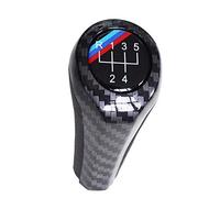 Manopola Cambio Auto Pomello del cambio for BMW 1 3 5 6 Serie E46 E53 E60 E61 E63 E65 E81 E82 E83 E87 E90 E91 E92 X1 X3 X5 Cromato Opaco In Fibra di Carbonio Pomello Cambio Universale(Carbon Line 5Spe