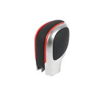 Manopola Cambio Per Golf 6 7 R Per GTI Per Passat B7 B8 CC R20 Per Jetta MK6 Per GLI Pomello Del Cambio In Pelle Scamosciata Coperchio Laterale Del Cambio Pomello Adattatori(04- Red With holes)