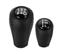Manopola Cambio Per Toyota Per Prado LC120 Per Land Per Cruiser Prado 2003 2004 2005 2006 2007-2009 Pomello Cambio 5 Marce Cambio Manuale Pelle Trasferimento Cambio Pomello Adattatori(-Black Set)