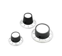 Manopola del potenziometro digitale da 6 mm con scala C1/C2/C3, superficie metallica, manopola di regolazione dello strumento indicante(C3)