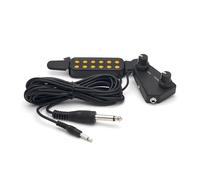 Manopola Del Volume Del Tono Del Pickup Del Foro Sonoro Della Chitarra Acustica A 12 Fori Con Cavo Da 3,5 A 6,5 nero (Color : With control)