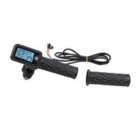 Manopola dell'acceleratore per bici elettrica con display LCD, acceleratore elettrico per pollice da 36 V, 48 V, 60 V, 72 V, sensore Hall, controllo della velocità, cavo da 170 cm, 6 pin, nero, coppia