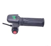 Manopola dell'acceleratore per bici elettrica con display LCD della batteria, acceleratore per manubrio scooter elettrico da 48 V a 5 pin, con chiavi e pulsante di crociera, per bici elettrica e