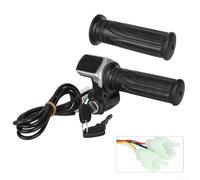 Manopola dell'acceleratore per scooter elettrici da 36 V 48 V con schermo LCD integrato che mostra lo stato della batteria e la funzione di blocco meccanico (48 V, nero)