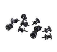 Manopola di Bloccaggio della Cinghia della Chitarra, Perno di Bloccaggio della Cinghia della Chitarra in Stile Fungo Metallico per Strumenti Musicali (Nero)