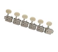 Manopola Di Chitarra Set Di 6 Meccaniche Per Chitarra In Linea Vintage Piroli E Chiavi(White)