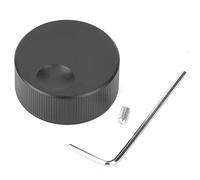 Manopola di Controllo del Volume, 32x13mm Foro da 6 mm Nero Solido Tutto in Alluminio Manopola di Regolazione del Controllo del Volume Solido per Potenziometro da 6 mm