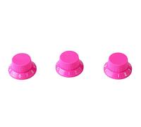 Manopola di Controllo della Chitarra, Colori Vivaci, Lunga Durata, Leggera, 3 Pezzi, Decorazione per Chitarra per Basso (Lettere bianche fucsia)