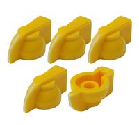 Manopola di controllo per chitarra/amplificatore/apparecchiatura, 6 mm, foro scanalato, confezione da 5 (giallo)