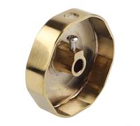 Manopola di controllo per vasca da bagno in ottone dorato spazzolato con valvola di prevenzione del troppopieno, forma rotonda con impugnatura per un'installazione rapida e stile moderno