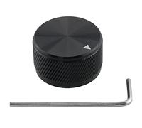 Manopola di controllo potenziometro CHENJIN 30 x 17 mm nera in lega di alluminio per audio chitarra elettrica basso a vite tappo manopola con chiave volume pulsante rotante
