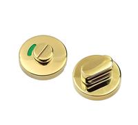 Manopola di indicazione serratura di indicazione rossa e verde toilette pubblica twister a mano accessori for porte divisorie serratura di indicazione senza personale 'hotel(Golden)