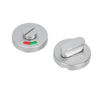 Manopola di indicazione serratura di indicazione rossa e verde toilette pubblica twister a mano accessori for porte divisorie serratura di indicazione senza personale 'hotel(Brushed steel)