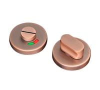 Manopola di indicazione serratura di indicazione rossa e verde toilette pubblica twister a mano accessori for porte divisorie serratura di indicazione senza personale 'hotel(Red bronze)