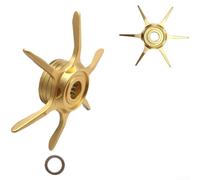 Manopola di ricambio in metallo a stella compatibile con mulinelli Daiwa per Steez e Zillion Baitcasting, sistema frenante a sei stelle, colore rosso (oro scintillante)