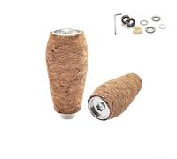 Manopola di ricambio in sughero per Daiwa, Tatula per Zillion per Metanium per CURADO per ALDEBARAN per ANTARES DRT MK1 EVA+metallo 6 colori, set (2 set argento)