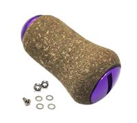 Manopola di ricambio per mulinelli Daiwa Stella Stradic, in sughero e gomma, pulsante modificato con impugnatura antiscivolo, compatibile con mulinello da pesca e (viola)