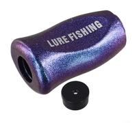 Manopola di ricambio per mulinello da pesca DAIWA per SLP WORKS, TATULA, ZILLION, FUEGO | Impugnatura per mulinello da baitcasting con fibra di carbonio | 1 set (32,9 x 20,5 mm) (1 pezzo blu viola)