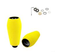 Manopola di ricambio per mulinello da pesca, impugnatura in metallo EVA per DRT MK1 per Daiwa per Zillion per Tatula per Antares per Metanio per Curado per Aldebaran per Exsence (2 set nero)