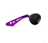 Manopola di ricambio per mulinello da pesca per baitcasting, modifica zattera, con impugnatura in EVA e struttura in metallo, ottimizzata per una facile maneggevolezza (viola)